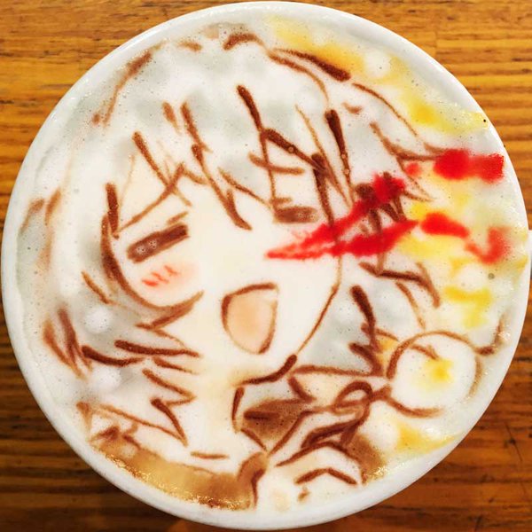 Anime Girl Coffee Art